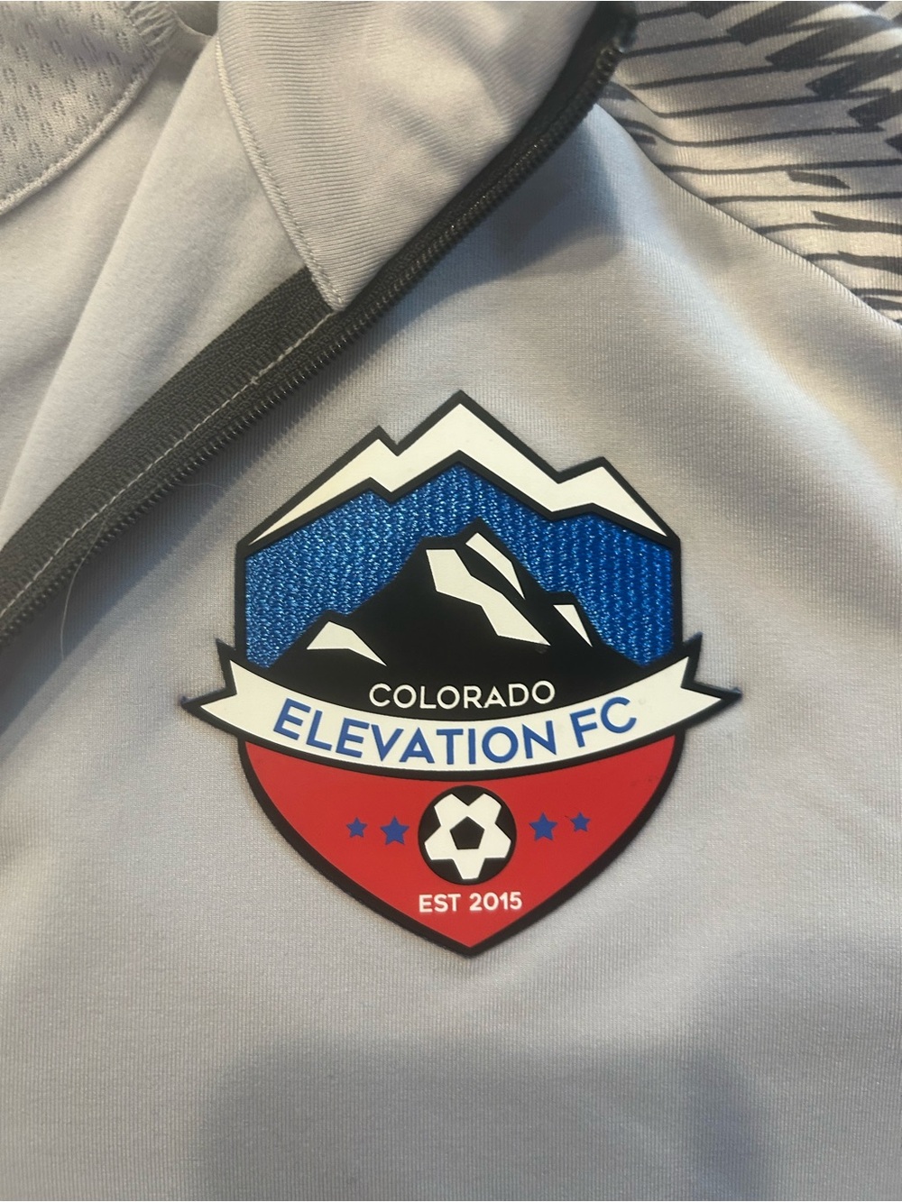 Macron Colorado Elevation FC Soccer Training Quarter Zip Top M Gray